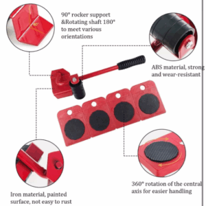 Kit Palanca Levanta Muebles Con 4 Bases