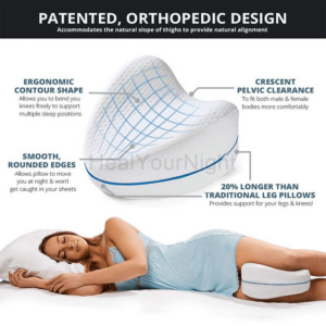 almohada ortopédica de espuma viscoelástica con memoria de forma color blanco para soporte de cuello y columna vertebral.