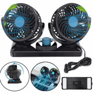 Ventilador Doble Para Coche De 360°