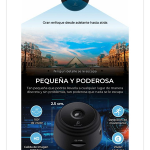 Minicam de Seguridad A5 WiFi - Visión Nocturna y Monitoreo Remoto