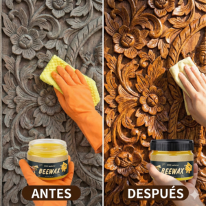 alt="restaurador de madera Beewax para muebles" alt="restaurador de madera Beewax nutre superficie de madera" alt="restaurador de madera Beewax elimina rayones madera" alt="restaurador de madera Beewax cuidado del hogar" alt="restaurador de madera Beewax acabado brillante"