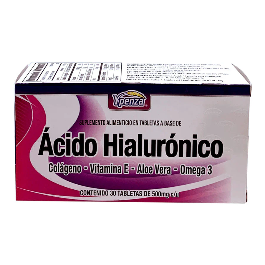 Suplemento Alimenticio de Acido Hialurónico 30 tabletas